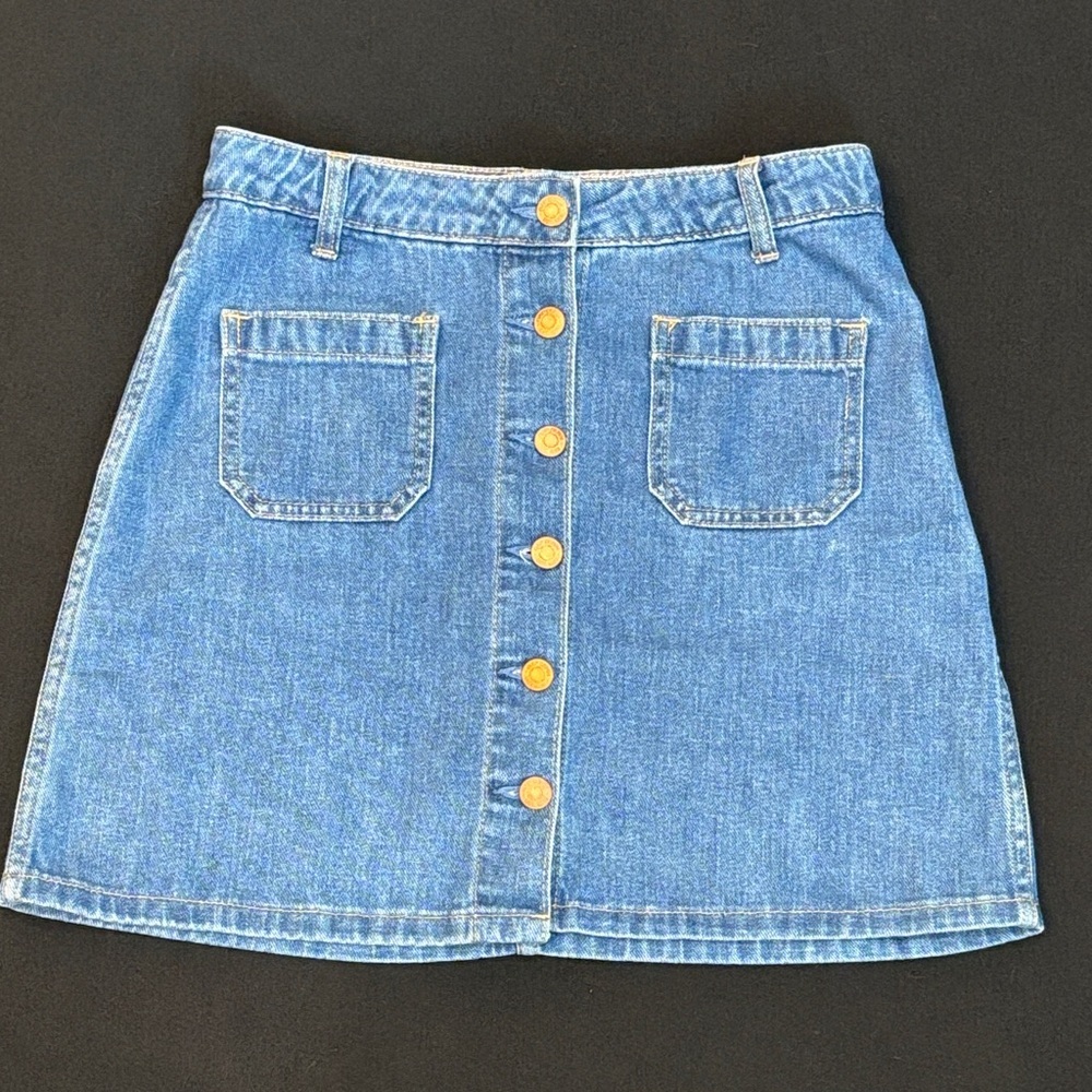 GAP Blue Denim A-Line Skirt Button Detail Wmns size 4​